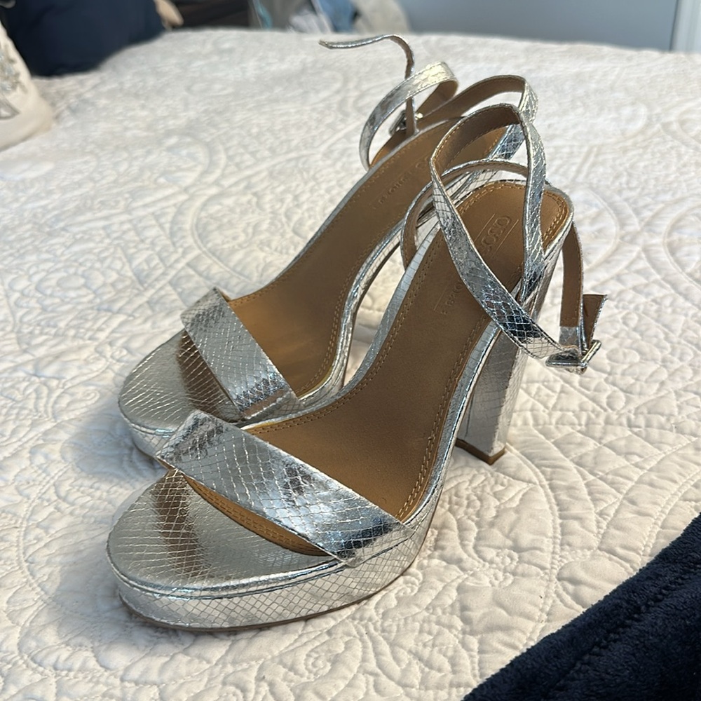 ASOS Shoes | River Island platform heeled sandal in silver